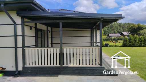 Premium Donkergrijs Tuinpaviljoen met Metalen Dak 4x6m