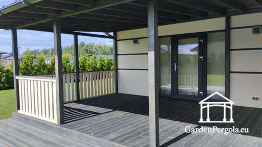 Premium Donkergrijs Tuinpaviljoen met Metalen Dak 4x6m