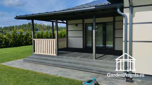 Premium Donkergrijs Tuinpaviljoen met Metalen Dak 4x6m