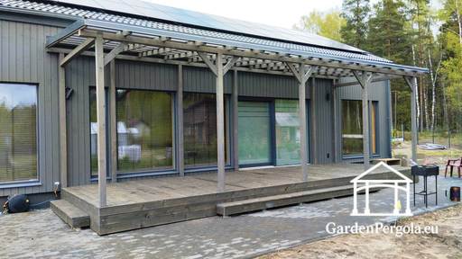 Aan huis bevestigd overkapping 3x10m polycarbonaat - garden gazebo pergola