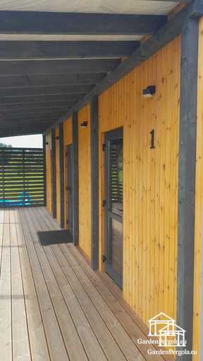 Natuurlijke Houten Huisuitbreiding met Overdekt Terras