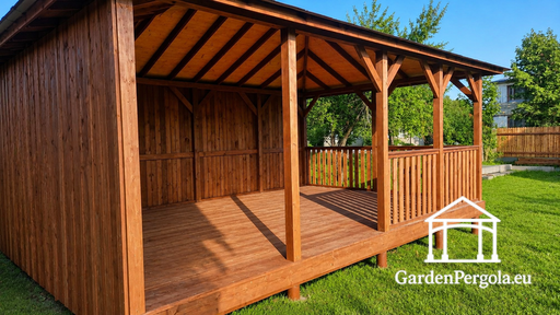 4x6 m Houten Tuinpaviljoen