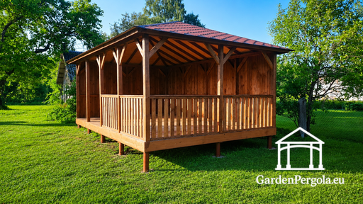 4x6 m Houten Tuinpaviljoen