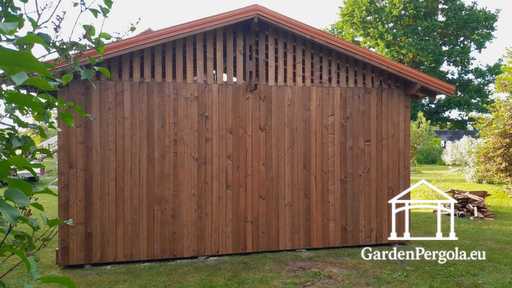 4x6 m Bruine Houten Tuinpaviljoen