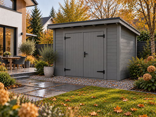 3 × 4 m donker houten tuinhuis met lessenaarsdak - garden gazebo pergola