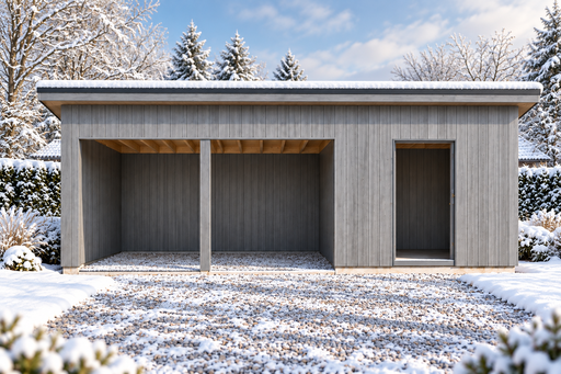 4 × 6 m houthok-tuinberging met lessenaarsdak - garden gazebo pergola