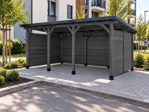 3 × 5 m houten containerombouw voor appartementengebouwen - garden gazebo pergola